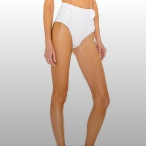 Boamar Passion Ruffle Bikini Bottom White New